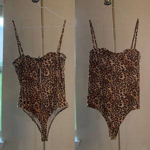 leopard body suit NEVER WORN